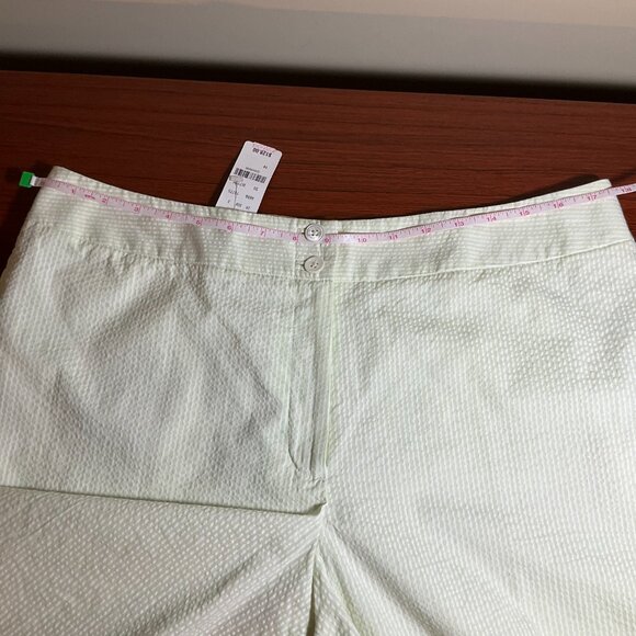 Brooks Brothers Seersucker Pants-Green/White Stripe, Wide Leg SZ 14 - Picture 5 of 10